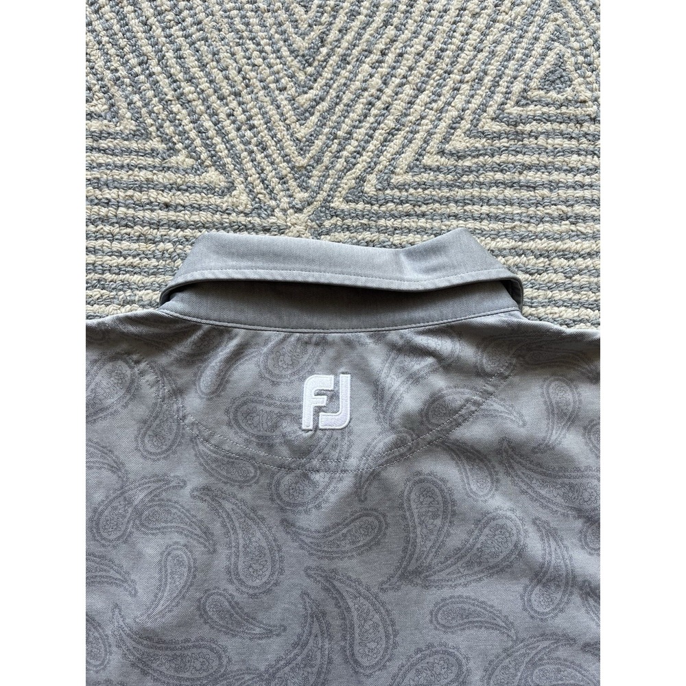FootJoy‎ 1920 Indian Head Golf Polo Shirt - Gray w/ Paisley - XL - Picture 5 of 5